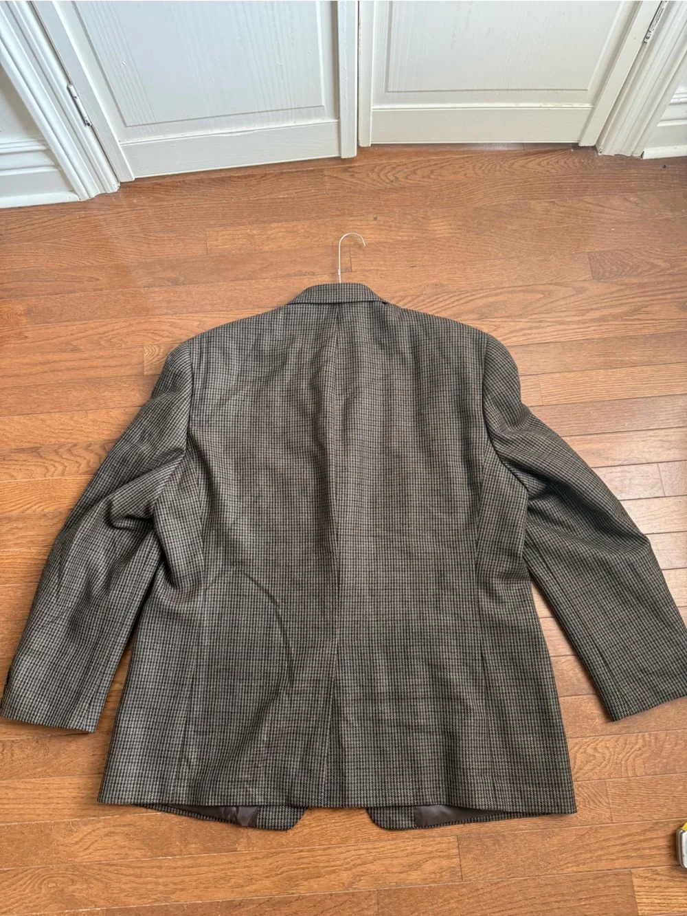 Ralph Lauren Men's Brown & Black Houndstooth Sport wool blazer
